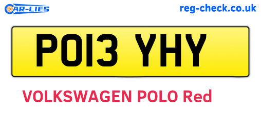 PO13YHY are the vehicle registration plates.