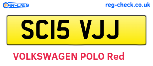 SC15VJJ are the vehicle registration plates.