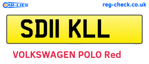 SD11KLL are the vehicle registration plates.
