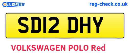 SD12DHY are the vehicle registration plates.