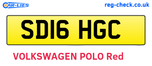 SD16HGC are the vehicle registration plates.
