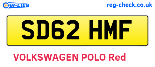 SD62HMF are the vehicle registration plates.