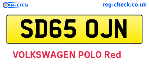 SD65OJN are the vehicle registration plates.