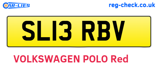 SL13RBV are the vehicle registration plates.