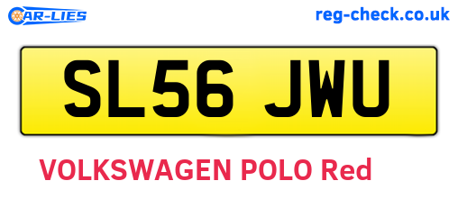 SL56JWU are the vehicle registration plates.