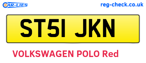 ST51JKN are the vehicle registration plates.