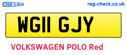 WG11GJY are the vehicle registration plates.