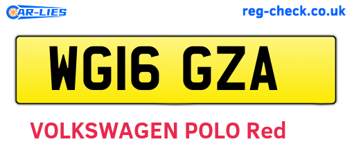 WG16GZA are the vehicle registration plates.