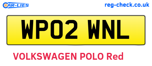WP02WNL are the vehicle registration plates.