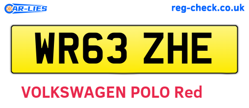 WR63ZHE are the vehicle registration plates.