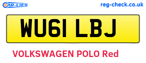 WU61LBJ are the vehicle registration plates.