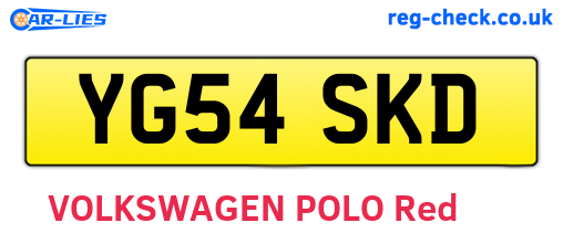 YG54SKD are the vehicle registration plates.