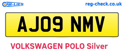 AJ09NMV are the vehicle registration plates.