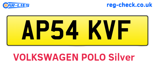 AP54KVF are the vehicle registration plates.