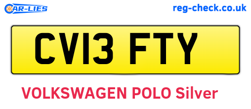 CV13FTY are the vehicle registration plates.