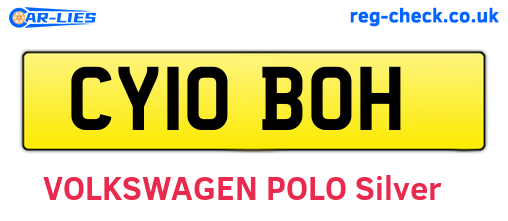 CY10BOH are the vehicle registration plates.
