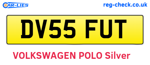 DV55FUT are the vehicle registration plates.