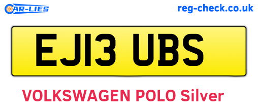 EJ13UBS are the vehicle registration plates.