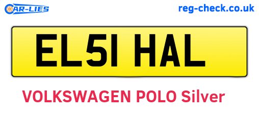 EL51HAL are the vehicle registration plates.
