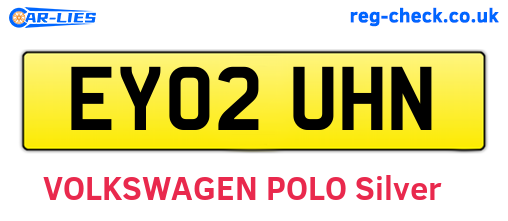 EY02UHN are the vehicle registration plates.