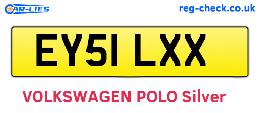 EY51LXX are the vehicle registration plates.