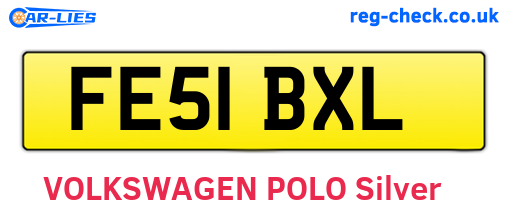 FE51BXL are the vehicle registration plates.