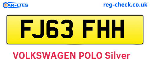 FJ63FHH are the vehicle registration plates.