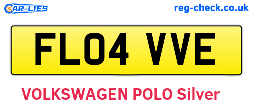 FL04VVE are the vehicle registration plates.