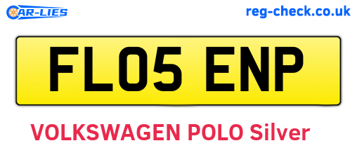 FL05ENP are the vehicle registration plates.