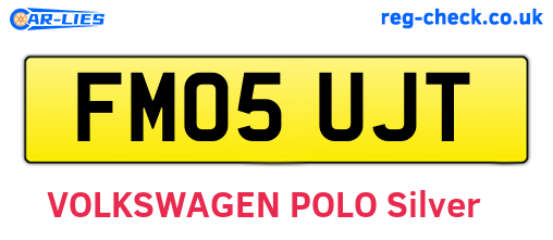 FM05UJT are the vehicle registration plates.