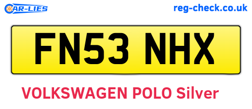 FN53NHX are the vehicle registration plates.
