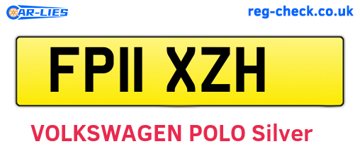 FP11XZH are the vehicle registration plates.