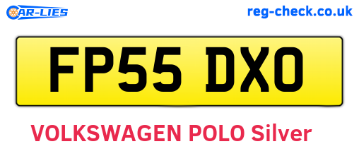 FP55DXO are the vehicle registration plates.