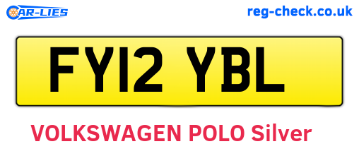 FY12YBL are the vehicle registration plates.