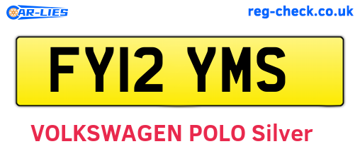 FY12YMS are the vehicle registration plates.