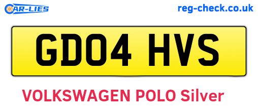 GD04HVS are the vehicle registration plates.