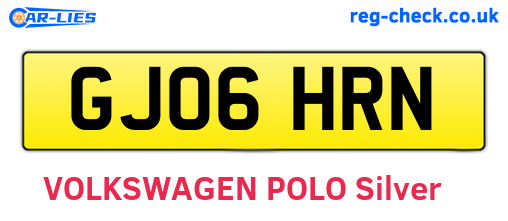 GJ06HRN are the vehicle registration plates.