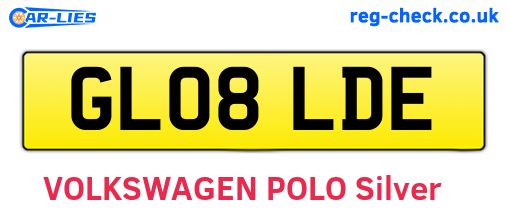 GL08LDE are the vehicle registration plates.