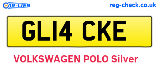 GL14CKE are the vehicle registration plates.
