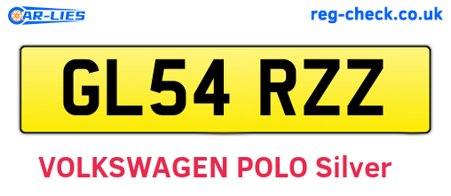 GL54RZZ are the vehicle registration plates.