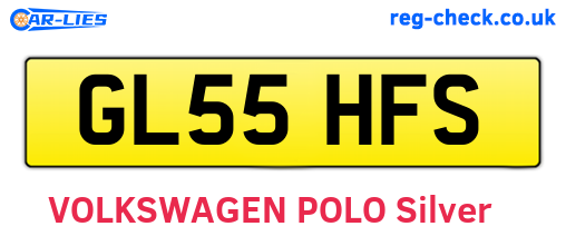 GL55HFS are the vehicle registration plates.
