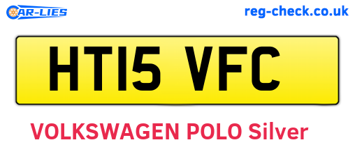HT15VFC are the vehicle registration plates.