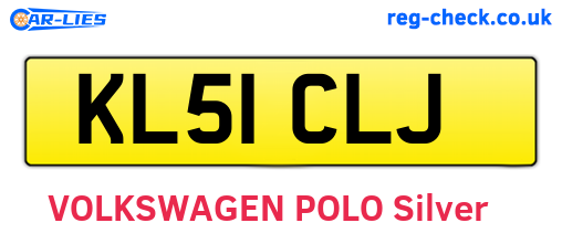 KL51CLJ are the vehicle registration plates.