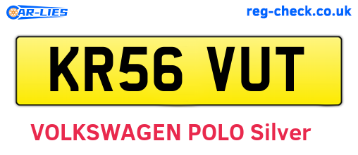 KR56VUT are the vehicle registration plates.
