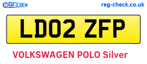 LD02ZFP are the vehicle registration plates.