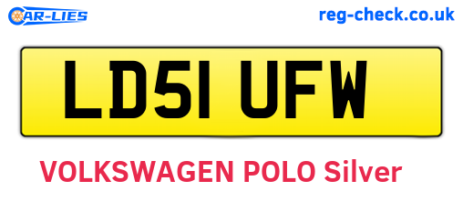 LD51UFW are the vehicle registration plates.