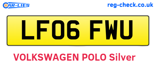 LF06FWU are the vehicle registration plates.