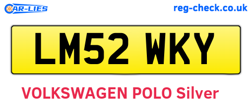 LM52WKY are the vehicle registration plates.