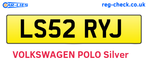 LS52RYJ are the vehicle registration plates.