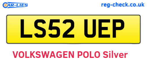 LS52UEP are the vehicle registration plates.